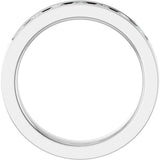 14K Gold Lab-Grown Diamond Channel-Set Seven-Stone Band - White Gold - view 7