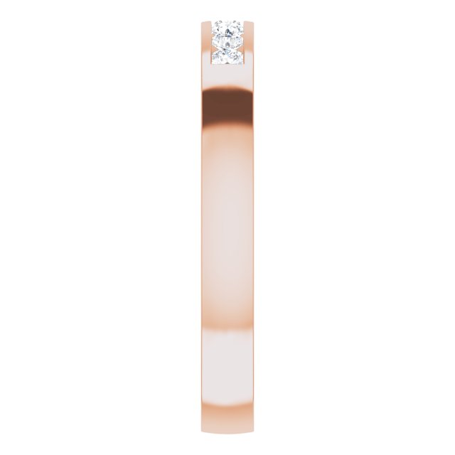 14K Gold Lab-Grown Diamond Channel-Set Seven-Stone Band - Rose Gold - view 9