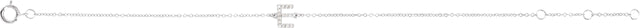 14K Gold Round Natural Diamond Initial Bracelet - White Gold - view 2
