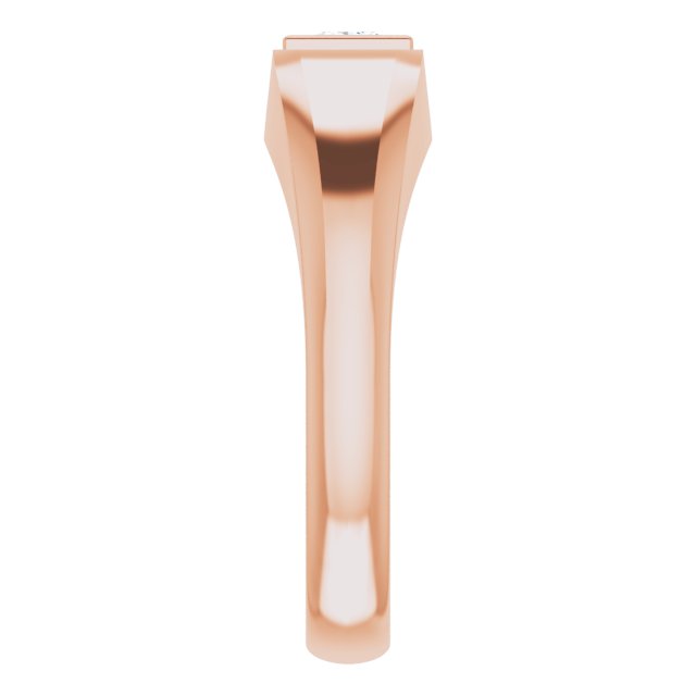 14K Gold Natural Diamond Beveled-Edge Bezel-Set Band – 1/4–3/8 CTW - Rose Gold - view 4