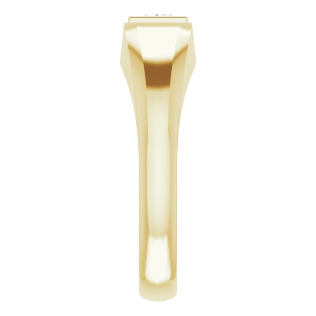 14K Gold Natural Diamond Beveled-Edge Bezel-Set Band – 1/4–3/8 CTW - Yellow Gold - view 4