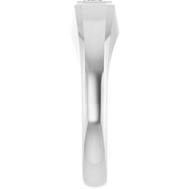 Platinum Lab-Grown Diamond Beveled-Edge Bezel-Set Band - view 4