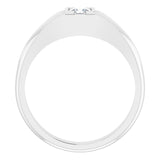 Platinum Lab-Grown Diamond Beveled-Edge Bezel-Set Band - view 2