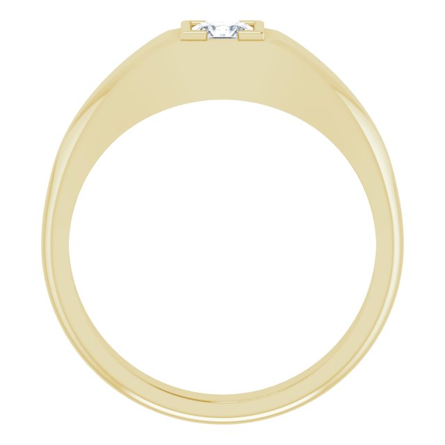 14K Gold Natural Diamond Beveled-Edge Bezel-Set Band – 1/4–3/8 CTW - Yellow Gold - view 2