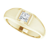 14K Gold Natural Diamond Beveled-Edge Bezel-Set Band – 1/4–3/8 CTW - Yellow Gold - view 5