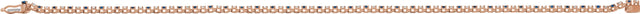 14K Gold Round Natural Blue Sapphire & Natural Diamond Line Bracelet - Rose Gold - view 4