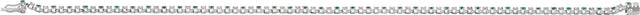 14K Gold Round Natural Emerald & Natural Diamond Line Bracelet - White Gold - view 4