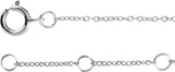 14K Gold Round Natural Diamond Initial Bracelet - White Gold - view 3