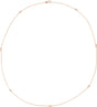 14K Gold Lab-Grown Diamond Bezel-Set Station Necklace - Rose Gold