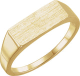 Men's 14K Gold Rectangle Signet Ring - Yellow Gold