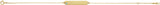 14K Gold Round Natural Blue Zircon Engravable Geometric Bracelet - Yellow Gold - view 2