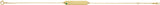 14K Gold Round Lab-Grown Emerald Engravable Geometric Bracelet - Yellow Gold - view 2