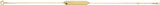 14K Gold Round Lab-Grown Blue Sapphire Engravable Geometric Bracelet - Yellow Gold - view 2