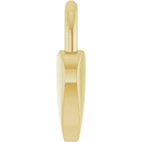 14K Gold Engravable Heart Lock Necklace or Pendant - Yellow Gold - view 3