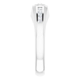 Platinum Lab-Grown Diamond Beveled-Edge Bezel-Set Band - view 4