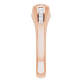 14K Gold Lab-Grown Diamond Beveled-Edge Bezel-Set Band - Rose Gold - view 4