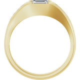 14K Gold Lab-Grown Diamond Beveled-Edge Bezel-Set Band – 9/10–1 5/8 CTW - Yellow Gold - view 2
