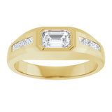 14K Gold Lab-Grown Diamond Beveled-Edge Bezel-Set Band – 9/10–1 5/8 CTW - Yellow Gold - view 3