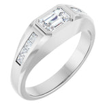 Platinum Lab-Grown Diamond Beveled-Edge Bezel-Set Band – 9/10–1 5/8 CTW