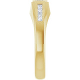 14K Gold Lab-Grown Diamond Beveled-Edge Bezel-Set Band – 9/10–1 5/8 CTW - Yellow Gold - view 4