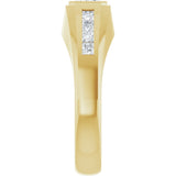 14K Gold Lab-Grown Diamond Beveled-Edge Bezel-Set Band – 9/10–1 5/8 CTW - Yellow Gold - view 4