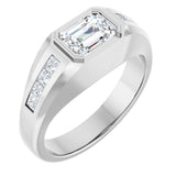 Platinum Lab-Grown Diamond Beveled-Edge Bezel-Set Band – 9/10–1 5/8 CTW