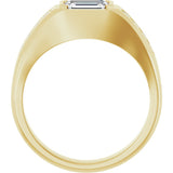 14K Gold Lab-Grown Diamond Beveled-Edge Bezel-Set Band – 9/10–1 5/8 CTW - Yellow Gold - view 2