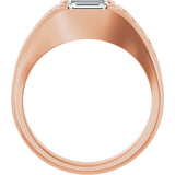 14K Gold Lab-Grown Diamond Beveled-Edge Bezel-Set Band – 9/10–1 5/8 CTW - Rose Gold - view 2