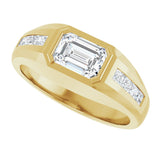 14K Gold Lab-Grown Diamond Beveled-Edge Bezel-Set Band – 9/10–1 5/8 CTW - Yellow Gold - view 5