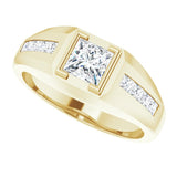 14K Gold Lab-Grown Diamond Beveled-Edge Bezel-Set Band – 9/10–1 5/8 CTW - Yellow Gold - view 5