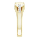 14K Gold Lab-Grown Diamond Beveled-Edge Bezel-Set Band – 9/10–1 5/8 CTW - Yellow Gold - view 4