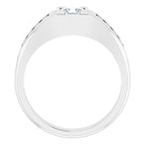 Platinum Lab-Grown Diamond Beveled-Edge Bezel-Set Band – 9/10–1 5/8 CTW - view 2