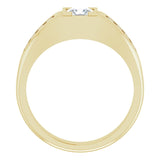 14K Gold Lab-Grown Diamond Beveled-Edge Bezel-Set Band – 9/10–1 5/8 CTW - Yellow Gold - view 2