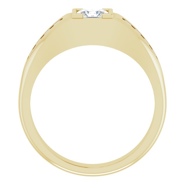 14K Gold Lab-Grown Diamond Beveled-Edge Bezel-Set Band – 9/10–1 5/8 CTW - Yellow Gold - view 2