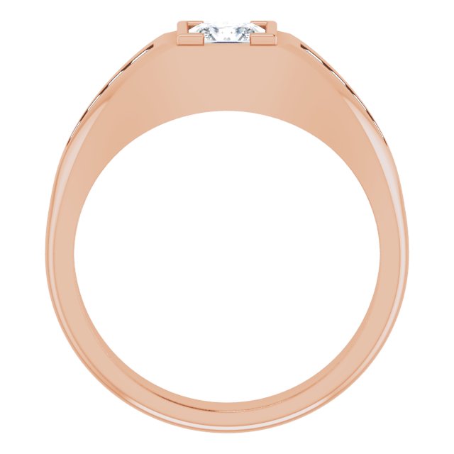 14K Gold Lab-Grown Diamond Beveled-Edge Bezel-Set Band – 9/10–1 5/8 CTW - Rose Gold - view 2