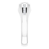 Platinum Lab-Grown Diamond Beveled-Edge Bezel-Set Band - view 4