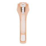 14K Gold Lab-Grown Diamond Beveled-Edge Bezel-Set Band - Rose Gold - view 4