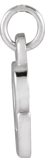 Platinum Initial E Petite Necklace or Pendant - view 3