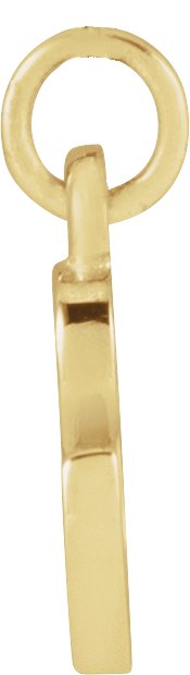 14K Gold Initial C Petite Necklace or Pendant - Yellow Gold - view 2
