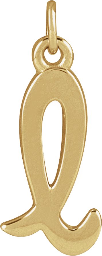 14K Gold Initial L Petite Necklace or Pendant - Yellow Gold