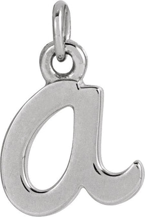 Platinum Initial A Petite Necklace or Pendant