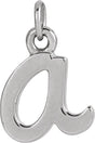 Platinum Initial A Petite Necklace or Pendant