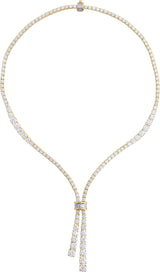 14K Gold Lab-Grown Diamond Line Necklace - Yellow Gold