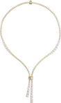 14K Gold Lab-Grown Diamond Line Necklace - Yellow Gold