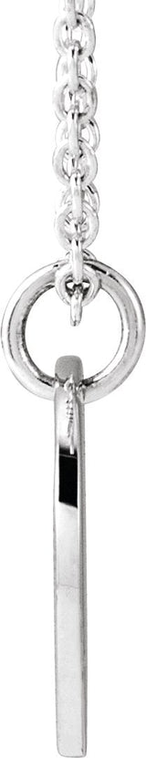 Platinum Initial X Script Necklace or Pendant - view 2