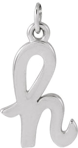 Platinum Initial H Petite Necklace or Pendant