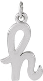 Platinum Initial H Petite Necklace or Pendant