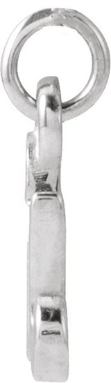 Platinum Initial R Petite Necklace or Pendant - view 3