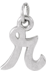 Platinum Initial R Petite Necklace or Pendant