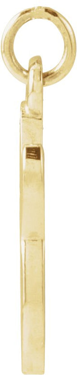 14K Gold Initial G Petite Necklace or Pendant - Yellow Gold - view 2
